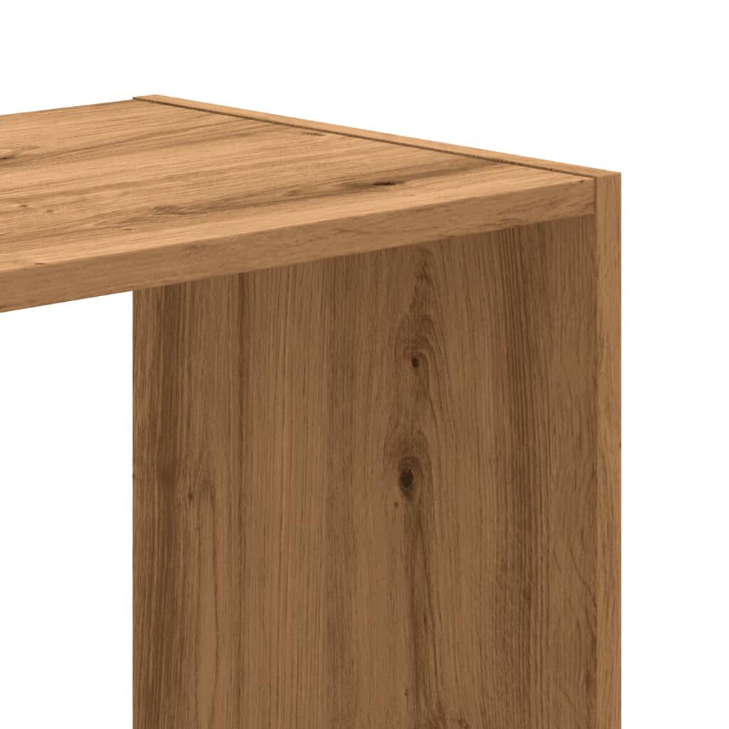 vidaXL Βιβλιοθήκη Αρτισιανή Δρυς 68,5x32x75 εκ. από Επεξεργ. Ξύλο