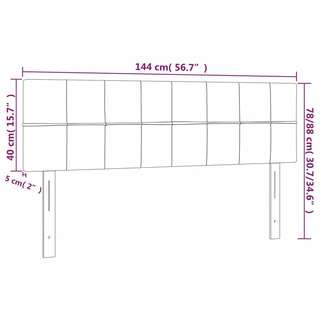 vidaXL Κεφαλάρια Κρεβατιού 2 τεμ. Taupe 72x5x78/88 εκ. Υφασμάτινα