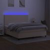 vidaXL &Kappa;&rho;&epsilon;&beta;ά&tau;&iota; Boxspring &mu;&epsilon; &Sigma;&tau;&rho;ώ&mu;&alpha; & LED &Kappa;&rho;&epsilon;&mu; 180x200 &epsilon;&kappa;. &Upsilon;&phi;&alpha;&sigma;&mu;ά&tau;&iota;&nu;&omicron;