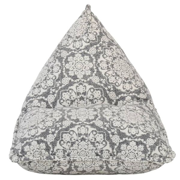 vidaXL Πουφ Πολυθρόνα Ανοιχτό Γκρι Patchwork Υφασμάτινο