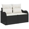 vidaXL Σετ Καναπέ Κήπου 6 pcs Μαύρο και κρεμ 100 x 55 x 73 εκ