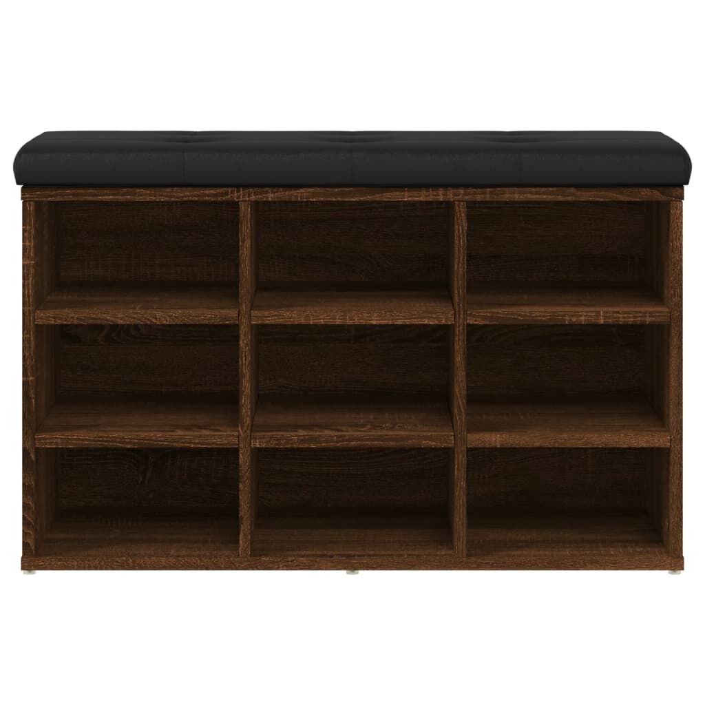 vidaXL Παπουτσοθήκη Καφέ Δρυς 82x32x50 εκ. από Επεξεργασμένο Ξύλο