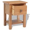 vidaXL Κομοδίνα 2 τεμ. 36 x 30 x 47 εκ. από Μασίφ Ξύλο Δρυός
