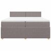 vidaXL &Kappa;&rho;&epsilon;&beta;ά&tau;&iota; Boxspring &mu;&epsilon; &Sigma;&tau;&rho;ώ&mu;&alpha; Taupe 200x200 &epsilon;&kappa;. &Upsilon;&phi;&alpha;&sigma;&mu;ά&tau;&iota;&nu;&omicron;