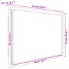 vidaXL Καθρέφτης Μπάνιου με LED Λευκός 60 x 8,5 x 37 εκ. Ακρυλικός