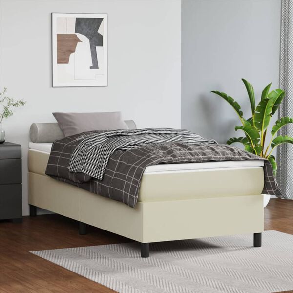 vidaXL &Kappa;&rho;&epsilon;&beta;ά&tau;&iota; Boxspring &mu;&epsilon; &Sigma;&tau;&rho;ώ&mu;&alpha; &Kappa;&rho;&epsilon;&mu; 90x200 &epsilon;&kappa;. &alpha;&pi;ό &Sigma;&upsilon;&nu;&theta;&epsilon;&tau;&iota;&kappa;ό &Delta;έ&rho;&mu;&alpha;