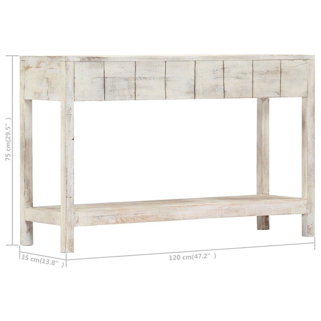 vidaXL Τραπέζι Κονσόλα 120 x 35 x 75 εκ. από Μασίφ Ξύλο Μάνγκο