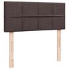 vidaXL Κρεβάτι Boxspring με Στρώμα Σκούρο Καφέ 120x190 εκ Υφασμάτινο