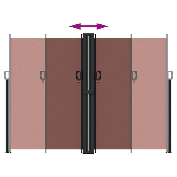 vidaXL Σκίαστρο Πλαϊνό Συρόμενο Καφέ 180 x 1000 εκ.