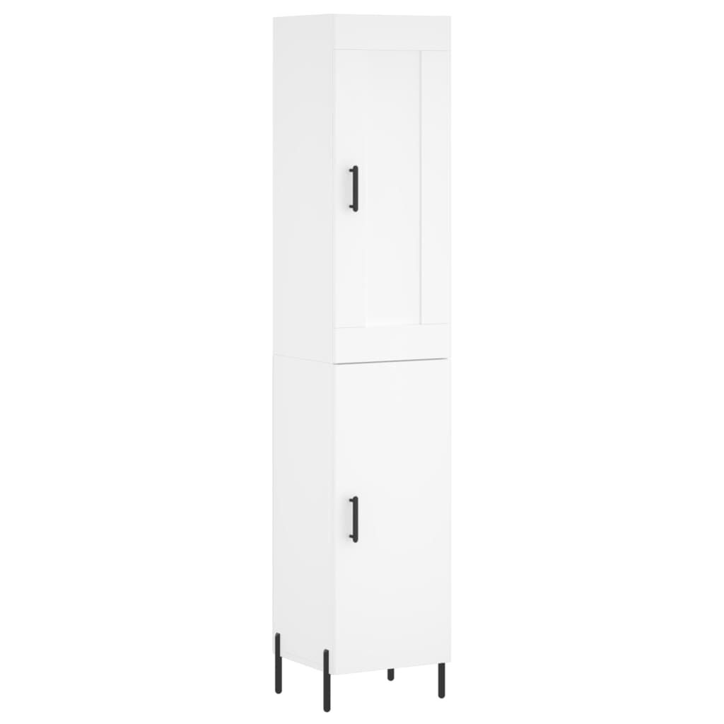 vidaXL Ντουλάπι Λευκό 34,5 x 34 x 180 εκ. από Επεξεργασμένο Ξύλο