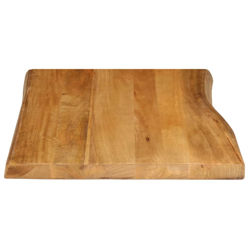 vidaXL Επιφάνεια Τραπεζιού 80x60x2,5 εκ. Live Edge Μασίφ Ξύλο Μάνγκο