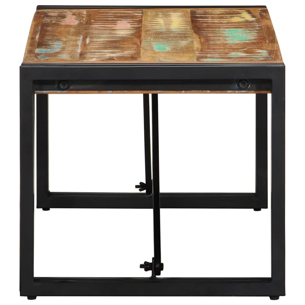 vidaXL Τραπεζάκι σαλονιού πολύχρωμο 80x40x35cm Ξύλο μασίφ ανακυκλωμένο