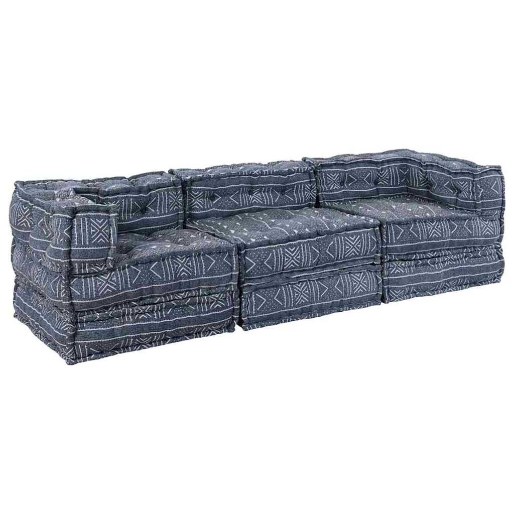 vidaXL Μαξιλάρι 3 pcs Μπλε 70 x 70 x 54 εκ Πολυεστέρας
