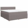 vidaXL &Kappa;&rho;&epsilon;&beta;ά&tau;&iota; Boxspring &mu;&epsilon; &Sigma;&tau;&rho;ώ&mu;&alpha; Taupe 200x200 &epsilon;&kappa;. &Upsilon;&phi;&alpha;&sigma;&mu;ά&tau;&iota;&nu;&omicron;