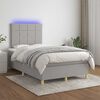 vidaXL &Kappa;&rho;&epsilon;&beta;ά&tau;&iota; Boxspring &mu;&epsilon; &Sigma;&tau;&rho;ώ&mu;&alpha; & LED &Alpha;&nu;.&Gamma;&kappa;&rho;&iota; 120x190&epsilon;&kappa;. &Upsilon;&phi;&alpha;&sigma;&mu;ά&tau;&iota;&nu;&omicron;