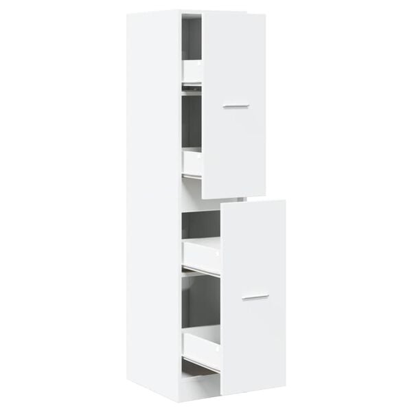 vidaXL Συρταριέρα Γενικής Χρήσης Λευκή 30 x 41 x 144,5 εκ. Επεξ. Ξύλο