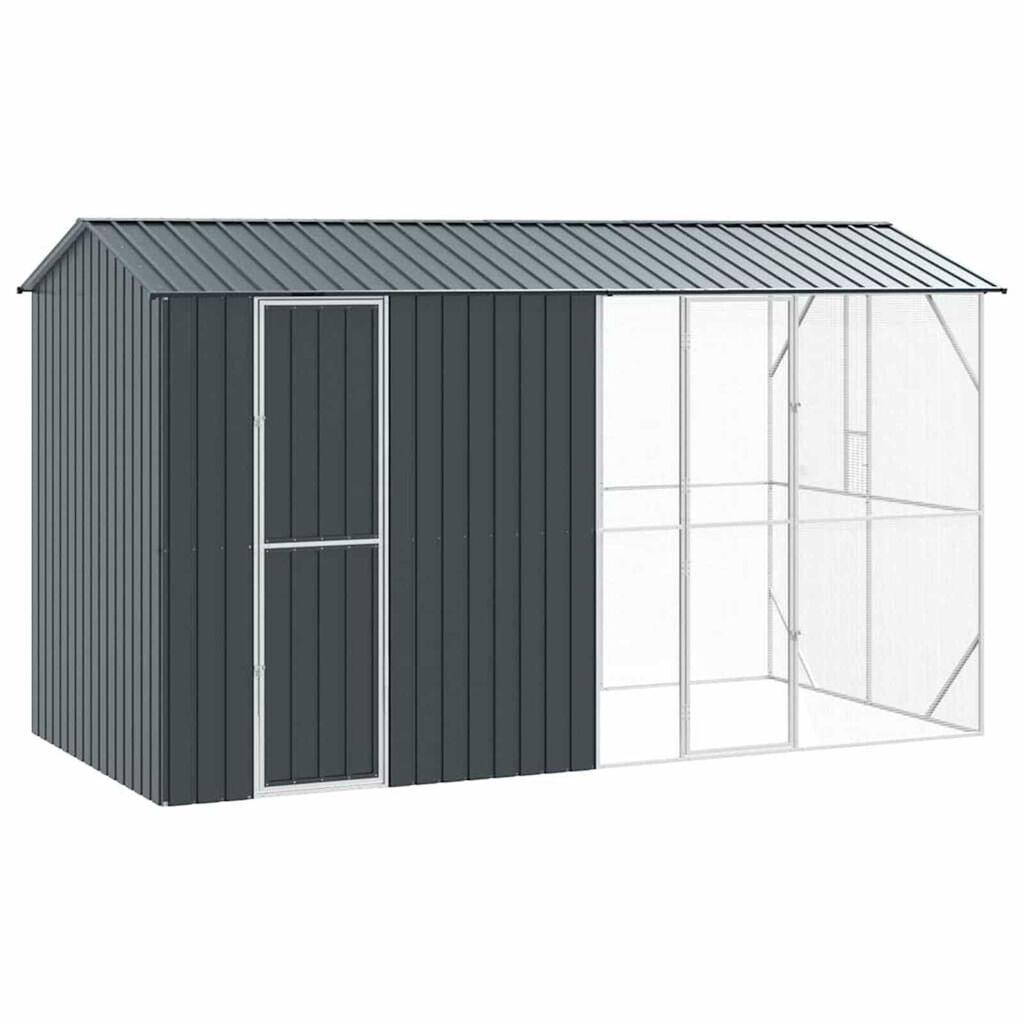 vidaXL Κλουβί Πουλιών Ανθρακί 430 x 208 x 247 εκ Γαλβανισμένος χάλυβας