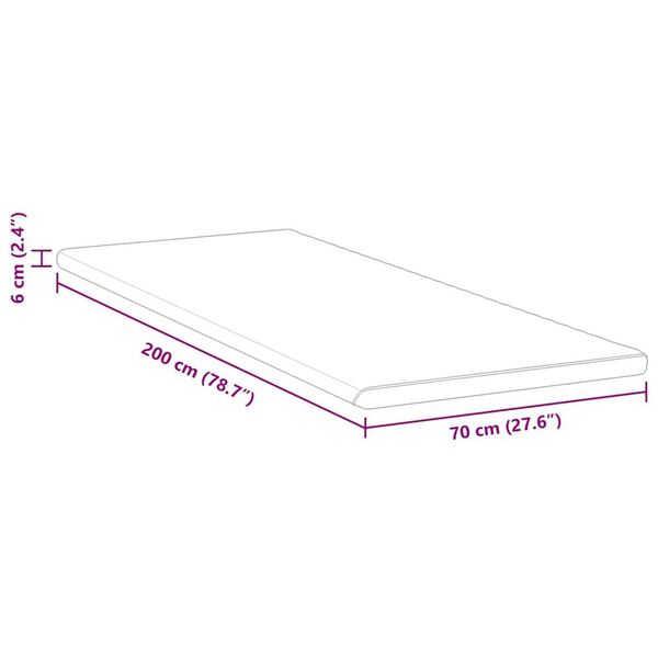 vidaXL Στρώματα Λευκό 70 x 200 cm 100% ύφασμα πολυεστέρα με τζακάρ
