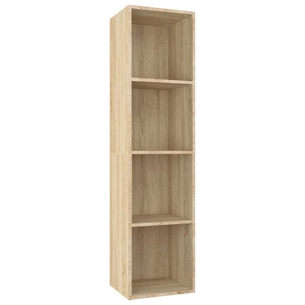 vidaXL Βιβλιοθήκη/Έπιπλο TV Sonoma Δρυς 36x30x143 εκ. από Επεξ. Ξύλο