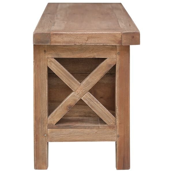 vidaXL Έπιπλο Τηλεόρασης με 3 Συρτάρια Καφέ 120x30x40 εκ. Μασίφ Μαόνι
