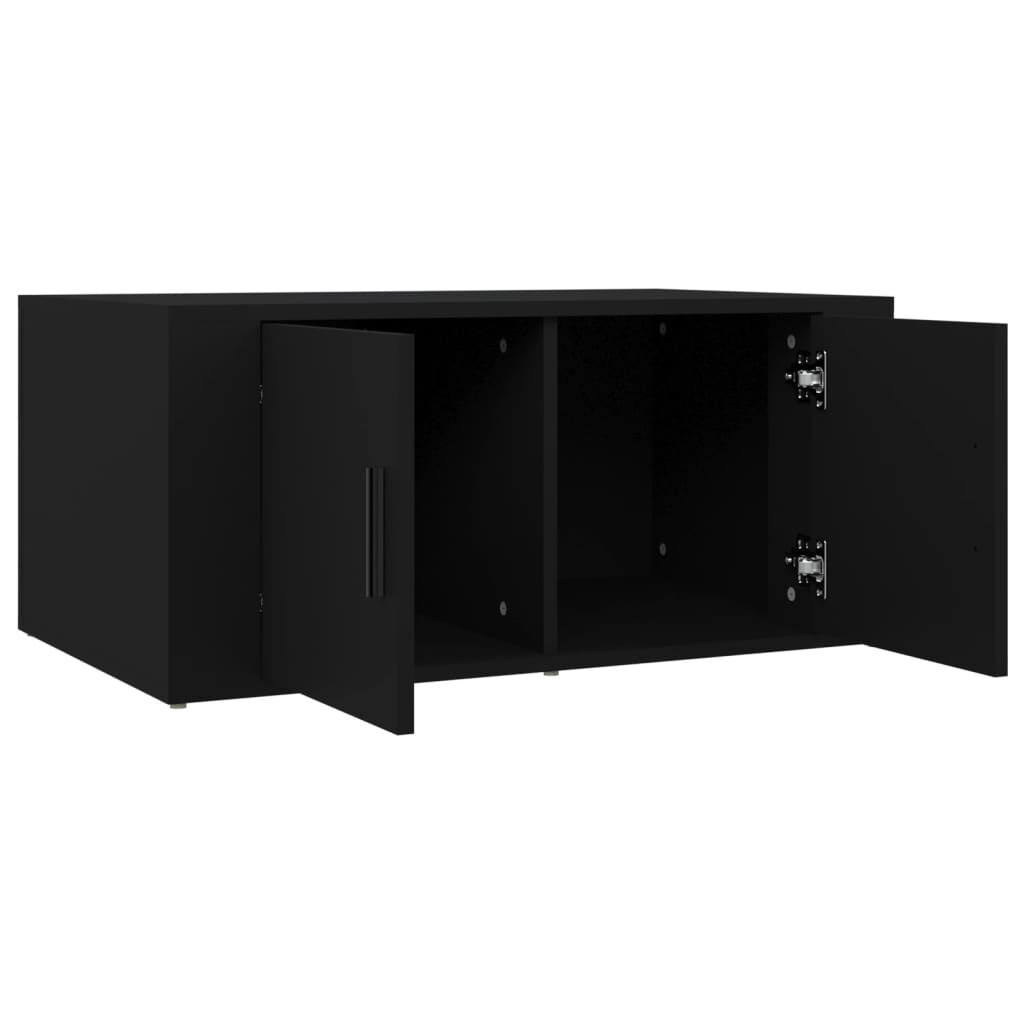 vidaXL Τραπεζάκι Σαλονιού Μαύρο 80x50x36 εκ. Επεξεργασμένο Ξύλο