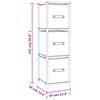 vidaXL Ντουλάπι με 3 Υφασμάτινα Συρτάρια Γκρι 34x34x101 εκ. από Ατσάλι