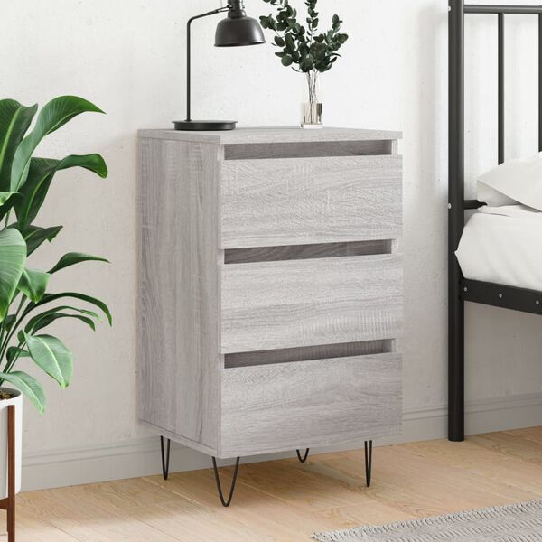 vidaXL Κομοδίνο Γκρι Sonoma 40 x 35 x 69 εκ. από Επεξεργασμένο Ξύλο