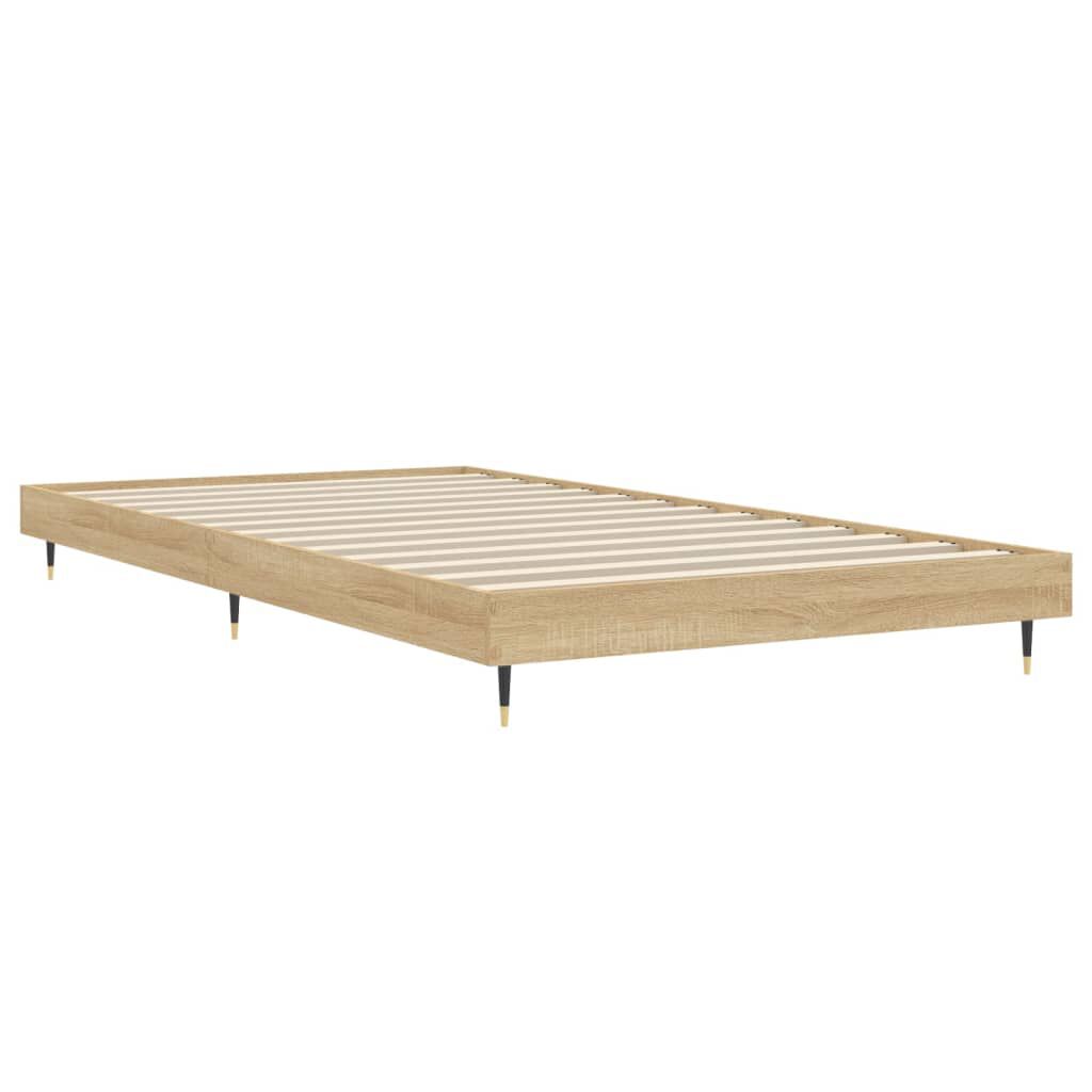 vidaXL Πλαίσιο Κρεβατιού Χωρ. Στρώμα Sonoma Δρυς 100x200εκ Επ. Ξύλο