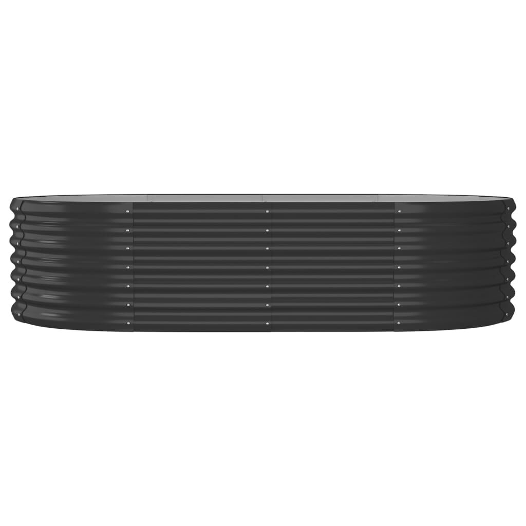 vidaXL Ζαρντινιέρα Ανθρακί 152x80x36 εκ Ατσάλι με Ηλεκτρ. Βαφή Πούδρας