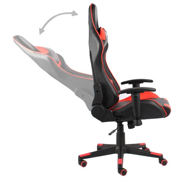 vidaXL Καρέκλα Gaming Περιστρεφόμενη Κόκκινη PVC