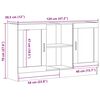 vidaXL Μπουφές Όψη Παλαιού Ξύλου 120x30,5x70 εκ. Επεξεργασμένο Ξύλο