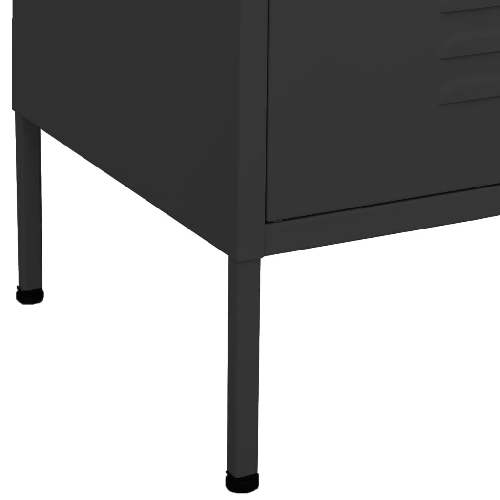 vidaXL Ντουλάπι Αποθήκευσης Ανθρακί 80 x 35 x 101,5 εκ. από Ατσάλι