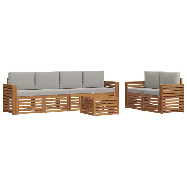 vidaXL &Sigma;&epsilon;&tau; &Kappa;&alpha;&nu;&alpha;&pi;έ 7 pcs &Phi;&upsilon;&sigma;&iota;&kappa;ό &kappa;&alpha;&iota; &Alpha;&nu;&omicron;&iota;&chi;&tau;ό &Gamma;&kappa;&rho;&iota; &Sigma;&tau;&epsilon;&rho;&epsilon;ό &Xi;ύ&lambda;&omicron; &Alpha;&kappa;&alpha;&kappa;ί&alpha;&sigmaf;