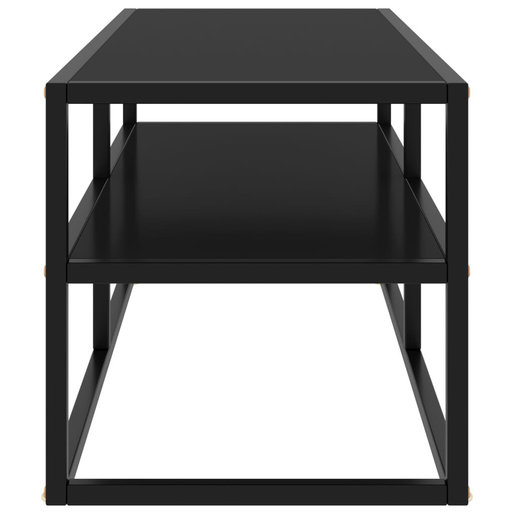 vidaXL Έπιπλο Τηλεόρασης με Μαύρο Γυαλί 100 x 40 x 40 εκ.
