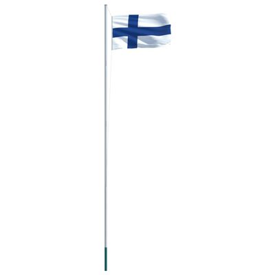 vidaXL Σημαία Φινλανδίας 6,2 μ. με Ιστό Αλουμινίου