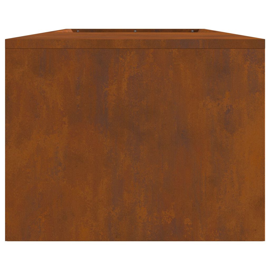 vidaXL Φούρνος με αποθήκευση ξύλων 160x45x35 εκ από weathering steel