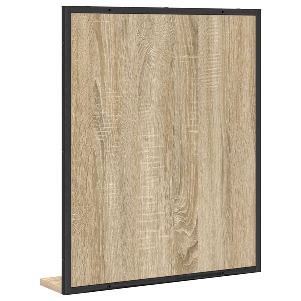 Καθρέφτης μπάνιου vidaXL με ράφι Sonoma Oak 50x12x60 εκ. Επεξεργασμένο ξύλο