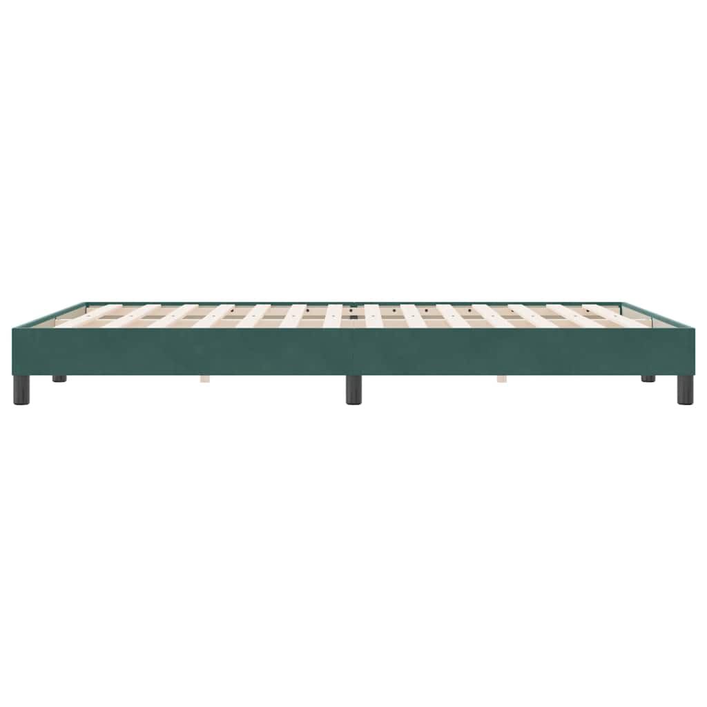 vidaXL Box Spring Κρεβάτι χωρίς στρώμα Σκούρο πράσινο 140x220cm