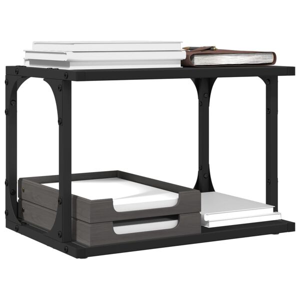 vidaXL Βάση Εκτυπωτή 2 Επιπέδων Μαύρη 41x28x33,5 εκ Επεξεργασμένο Ξύλο