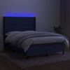 vidaXL &Kappa;&rho;&epsilon;&beta;ά&tau;&iota; Boxspring &mu;&epsilon; &Sigma;&tau;&rho;ώ&mu;&alpha; & LED &Mu;&pi;&lambda;&epsilon; 140x190 &epsilon;&kappa;. &Upsilon;&phi;&alpha;&sigma;&mu;ά&tau;&iota;&nu;&omicron;
