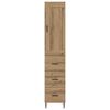 vidaXL Highboard Artisan Oak 34,5 x 34 x 180 &epsilon;&kappa;. &Epsilon;&pi;&epsilon;&xi;&epsilon;&rho;&gamma;&alpha;&sigma;&mu;έ&nu;&omicron; &xi;ύ&lambda;&omicron;