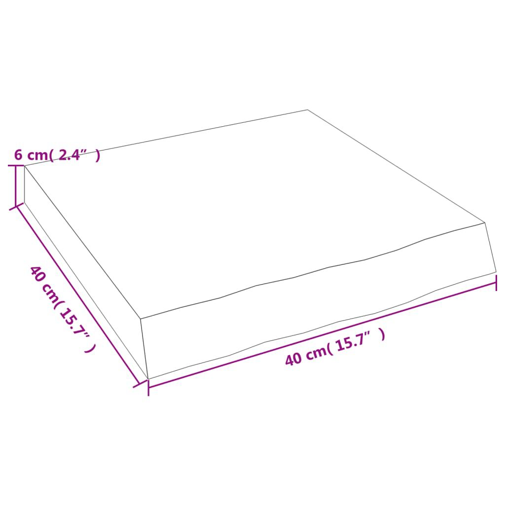 vidaXL Πάγκος Μπάνιου Σκούρο Καφέ 40x40x(2-6) εκ. Επεξ. Μασίφ Ξύλο