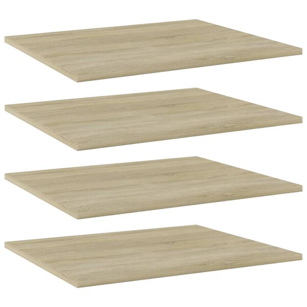 vidaXL Ράφια Βιβλιοθήκης 4 τεμ. Sonoma Δρυς 60x50x1,5 εκ. Μοριοσανίδα