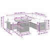 vidaXL Σαλόνι Κήπου Σετ 7τεμ Μπεζ Συνθετικό Ρατάν με Μαξιλάρια ακακίας