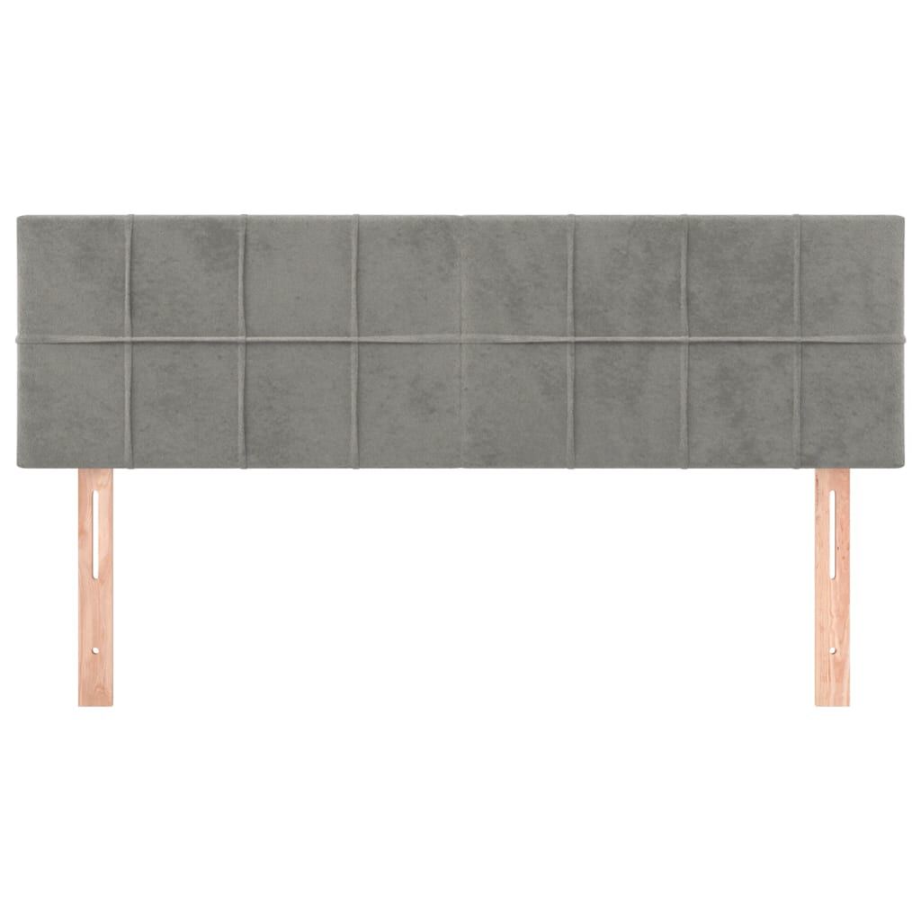 vidaXL Κεφαλάρια Κρεβατιού 2 τεμ. Αν. Γκρι 72x5x78/88 εκ. Βελούδινα