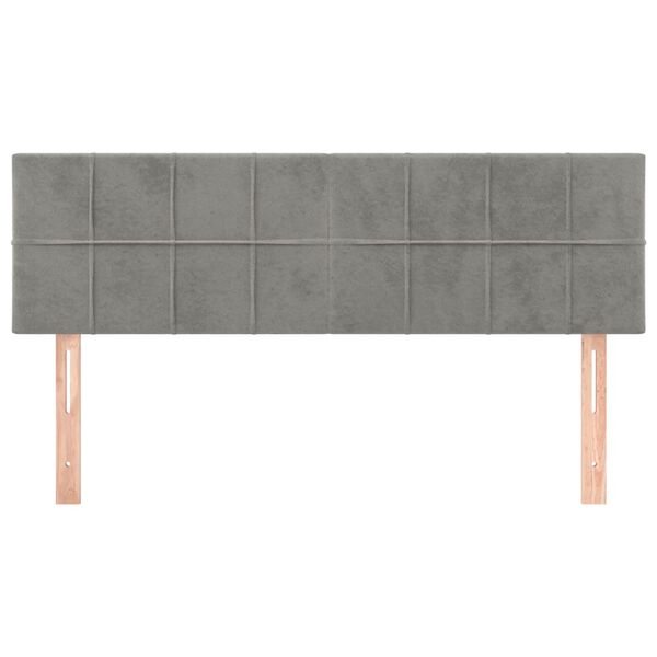 vidaXL Κεφαλάρια Κρεβατιού 2 τεμ. Αν. Γκρι 72x5x78/88 εκ. Βελούδινα