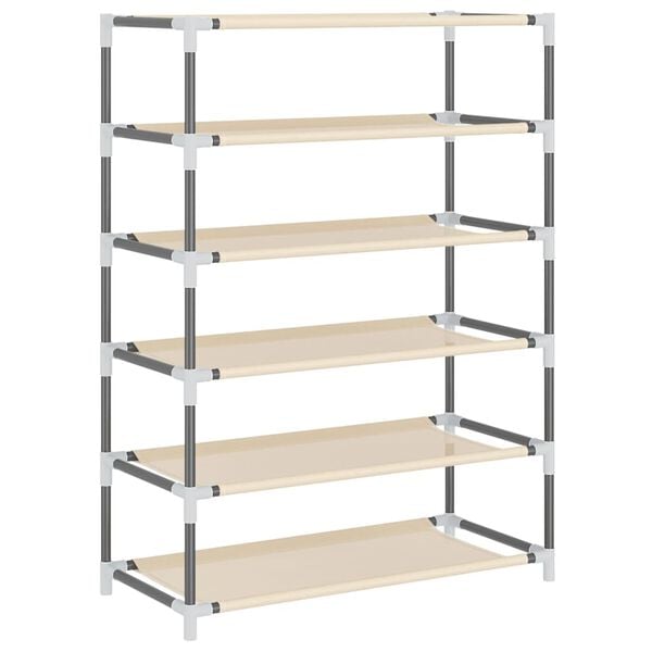 vidaXL Ντουλάπα Παπουτσιών Κρεμ 60 x 28 x 90 εκ. Υφασμάτινη