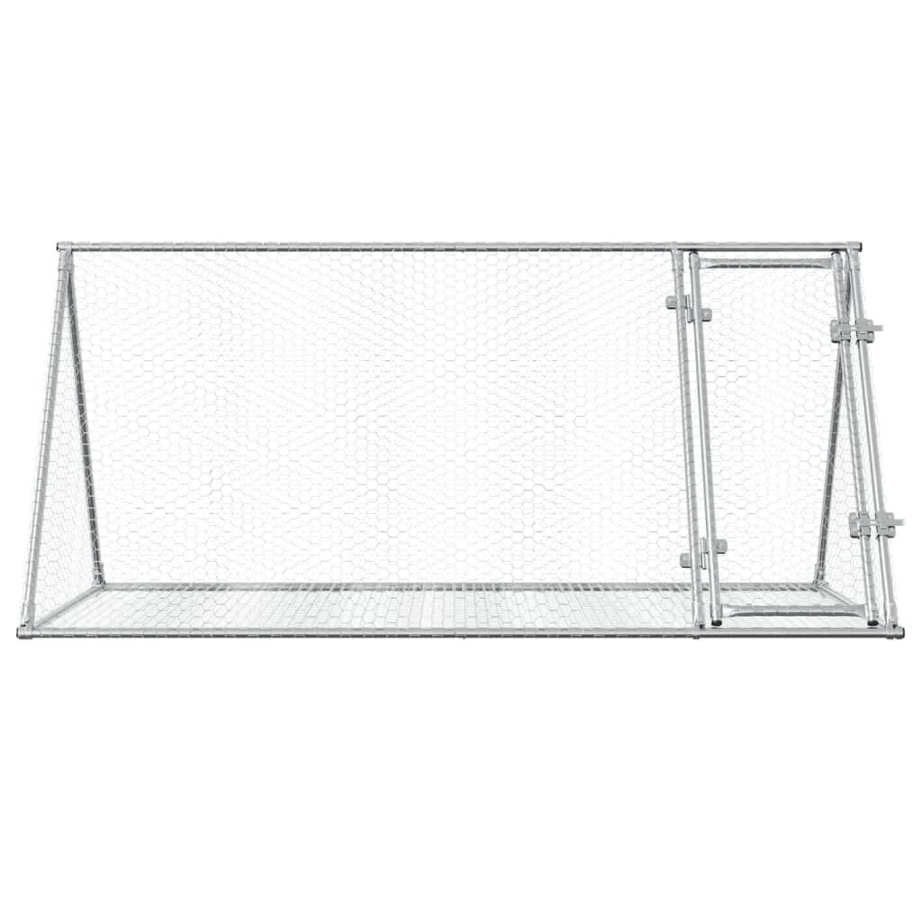 vidaXL Κλουβί Κουνελιών Ασημί 200x105x91 εκ. από Γαλβανισμένο Χάλυβα