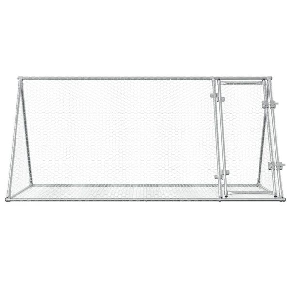 vidaXL Κλουβί Κουνελιών Ασημί 200x105x91 εκ. από Γαλβανισμένο Χάλυβα