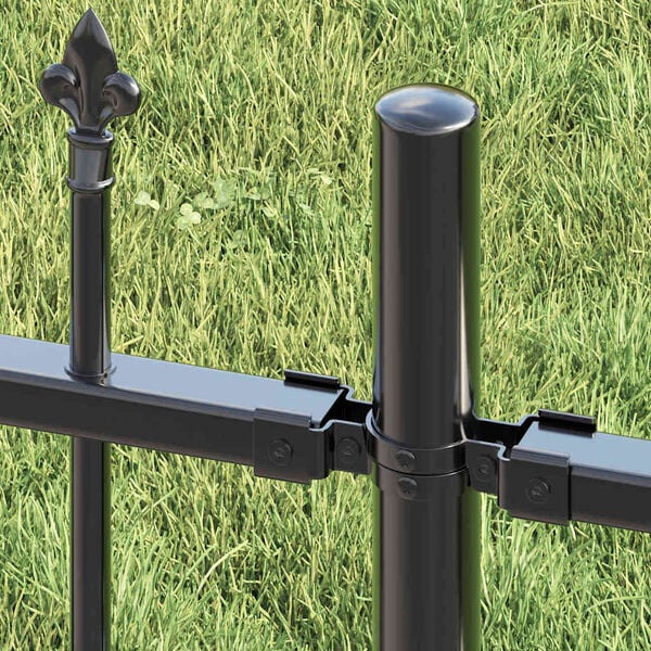 vidaXL Φράχτης Κήπου Γκρι 190 cm Ατσάλι με Επικάλυψη Πούδρας